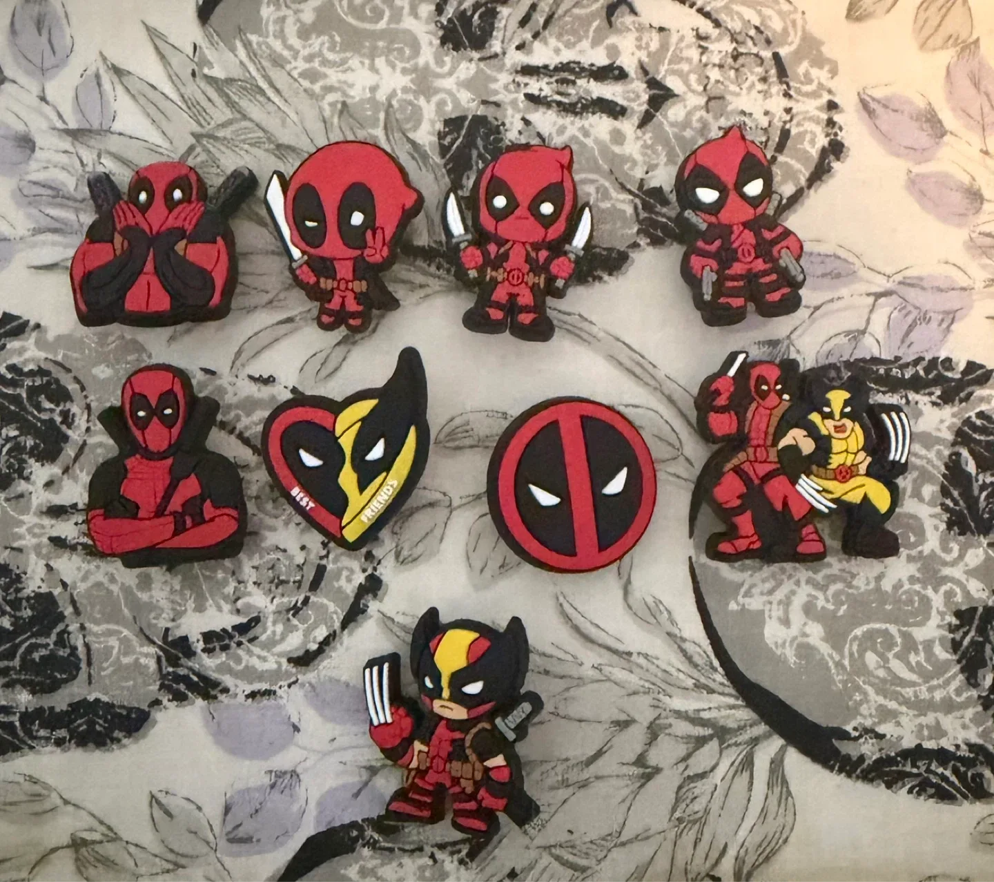 Deadpool & Wolverine croc Charms