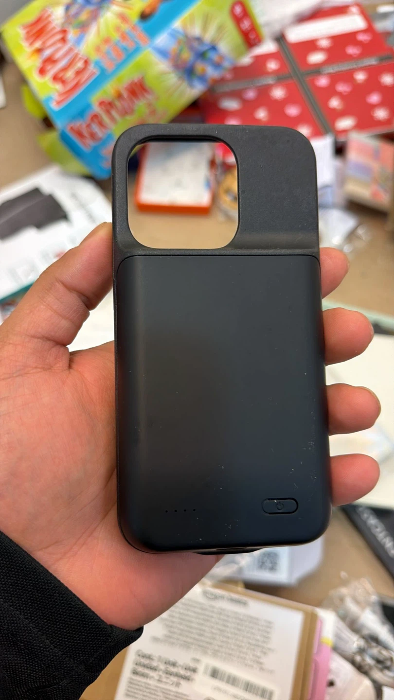 Black Battery Charging Case for iPhone 15 Pro