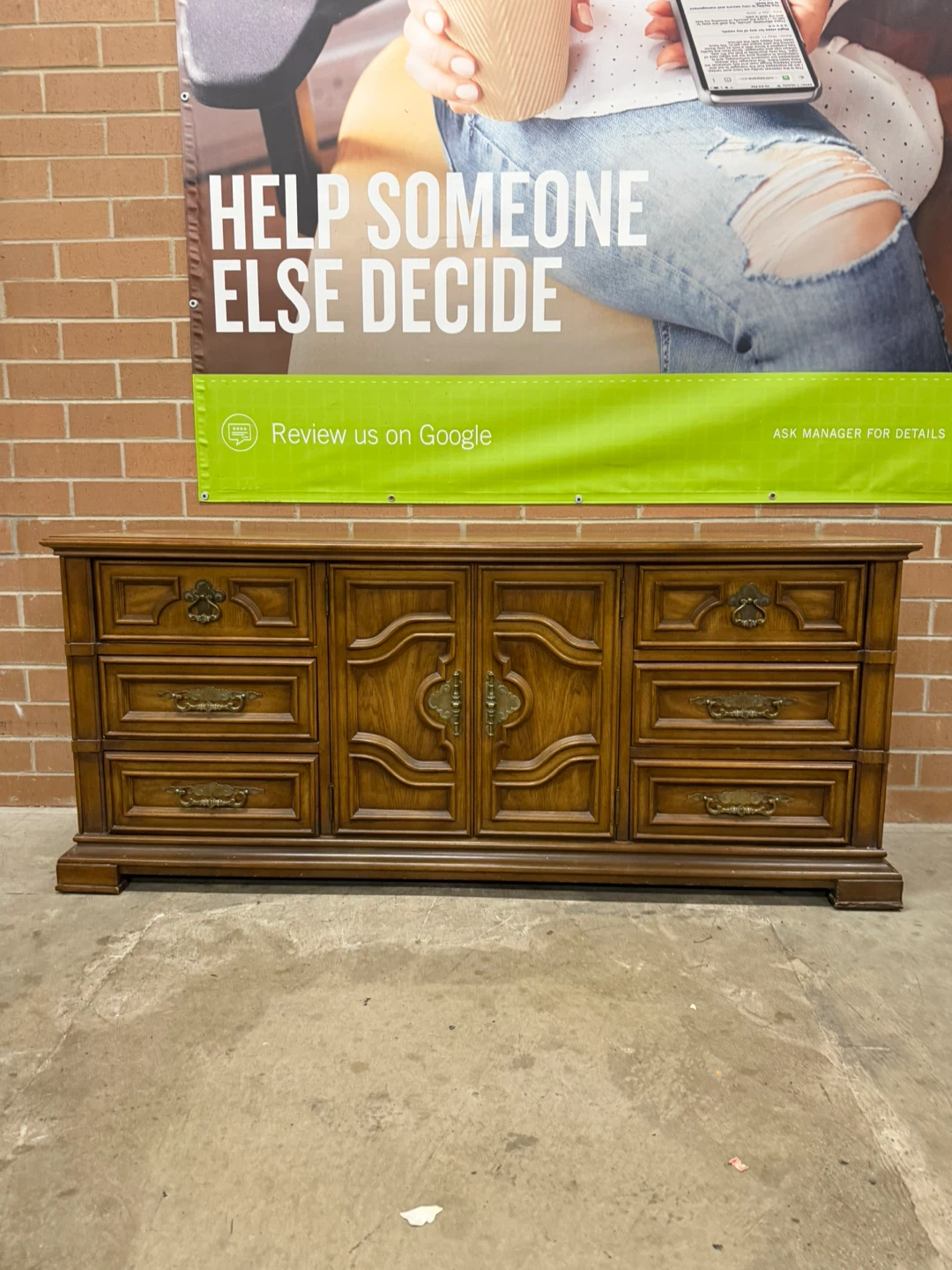 Stanley Wood Dresser with 9 Drawers