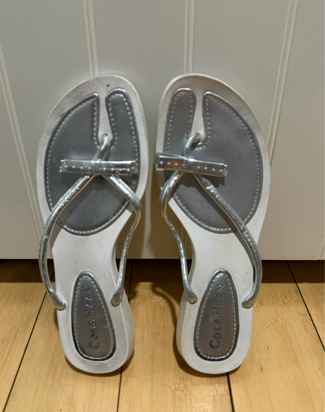 Cole Haan Silver Thong Sandals - photo 2