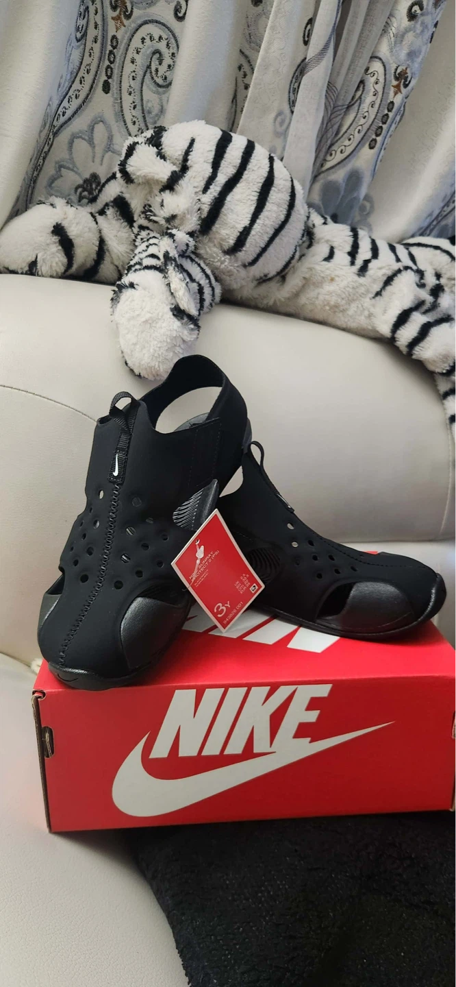 Nike Sunray Protect 2 (PS) Black Sandals Size 3Y - photo 3