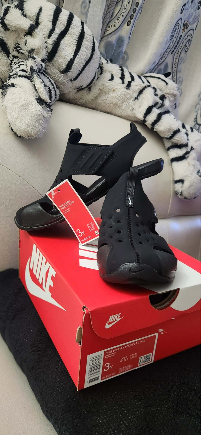 Nike Sunray Protect 2 (PS) Black Sandals Size 3Y - photo 4