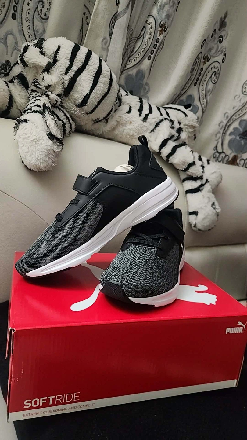 Puma Softride Toddler Shoes - Black/Grey - Size 3C