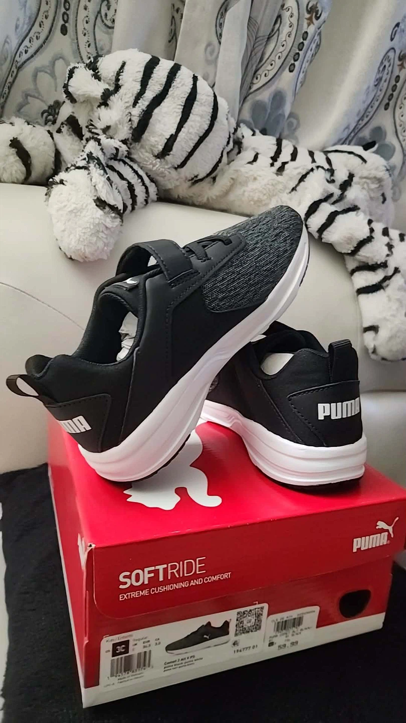 Puma Softride Toddler Shoes - Black/Grey - Size 3C - photo 4