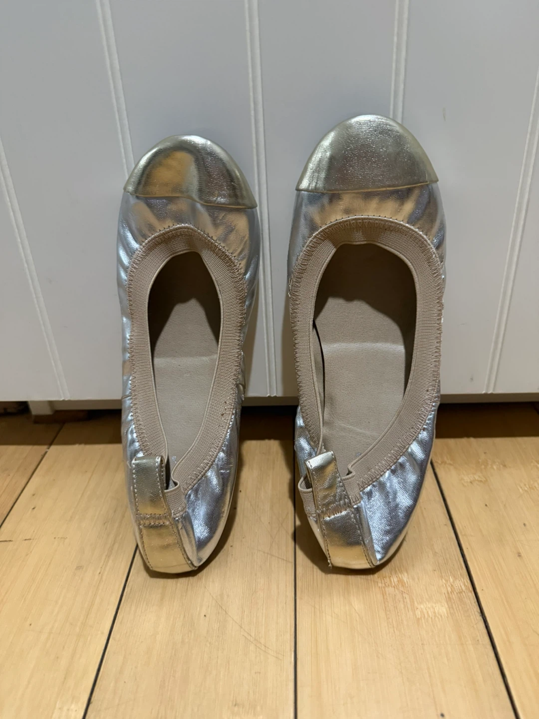 Wanted Silver Ballet Flats