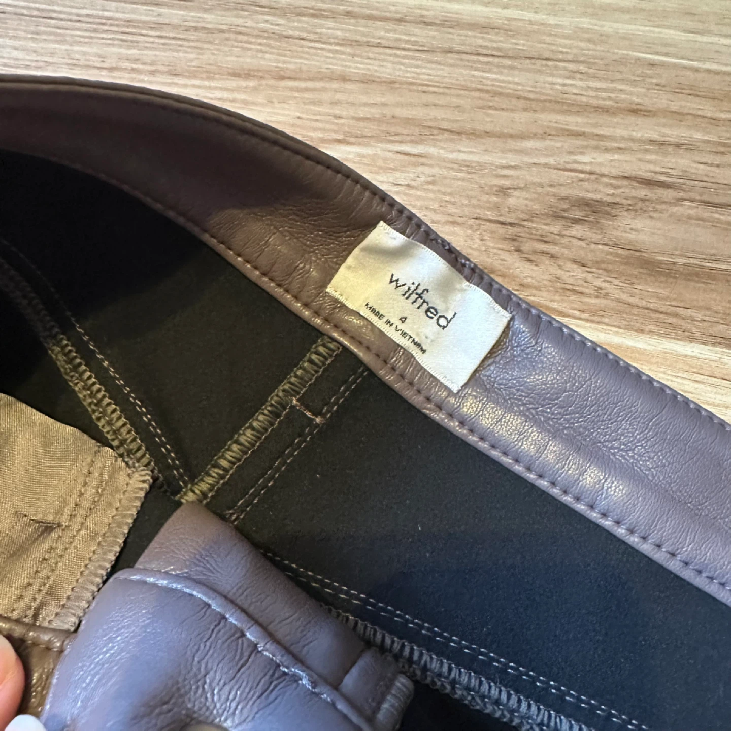 Wilfred Faux Leather Pants Size 4 - photo 3