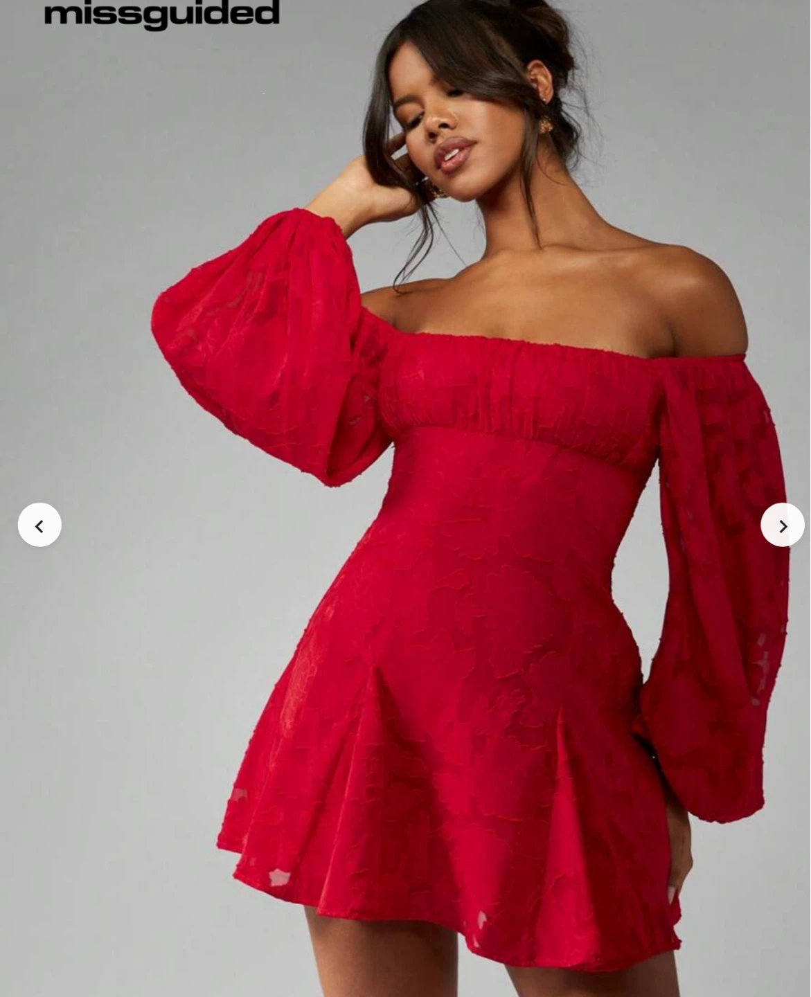 Missguided Off-the-Shoulder Mini Dress