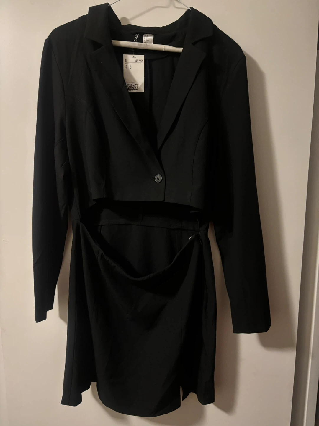 H&M Black Cut Out Blazer Dress