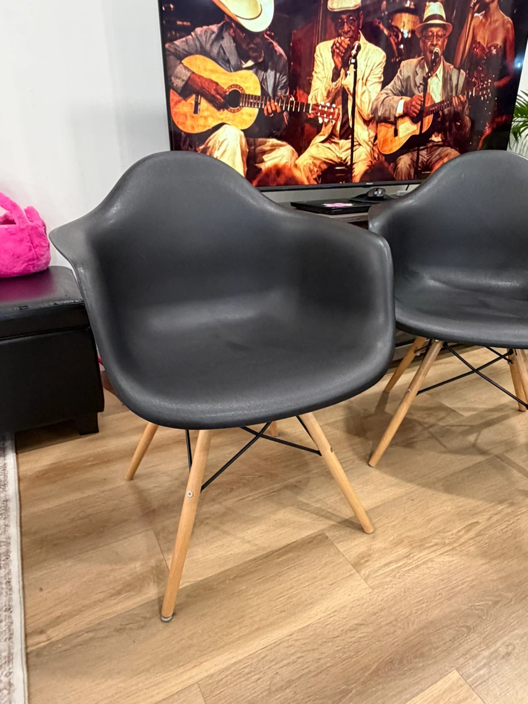 Black Eames Style Dining Chairs - Set of 4 - photo 5