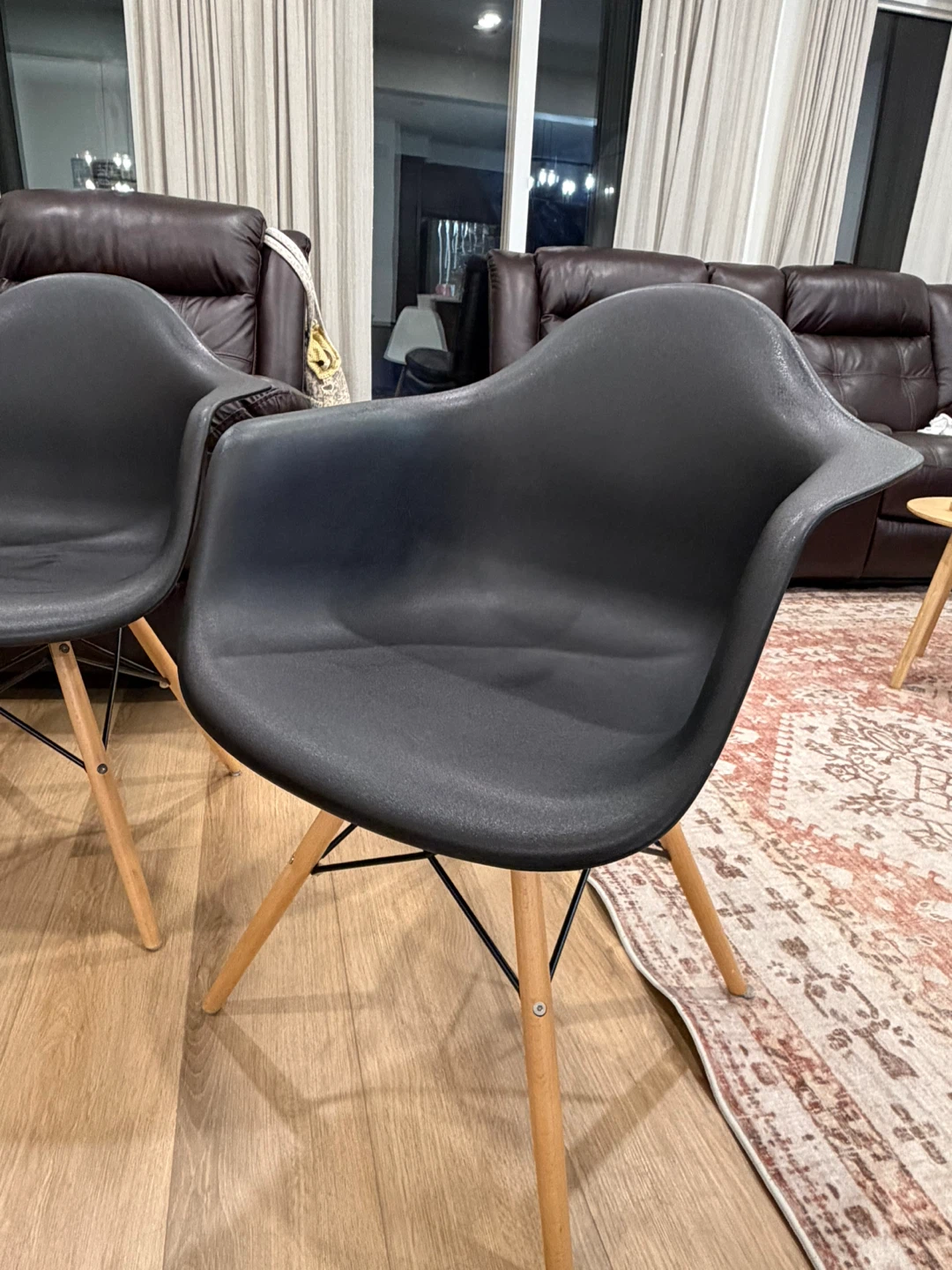 Black Eames Style Dining Chairs - Set of 4 - photo 4