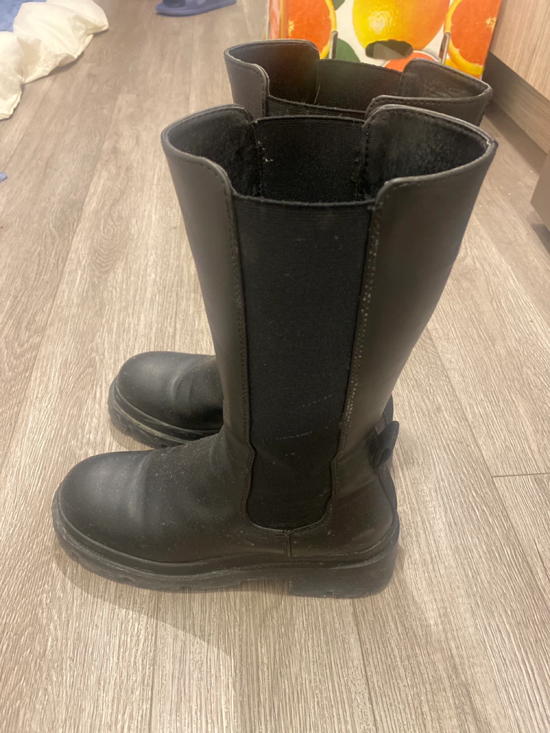 ONLY Black Knee-High Boots - Size 6 UK / 39 EUR