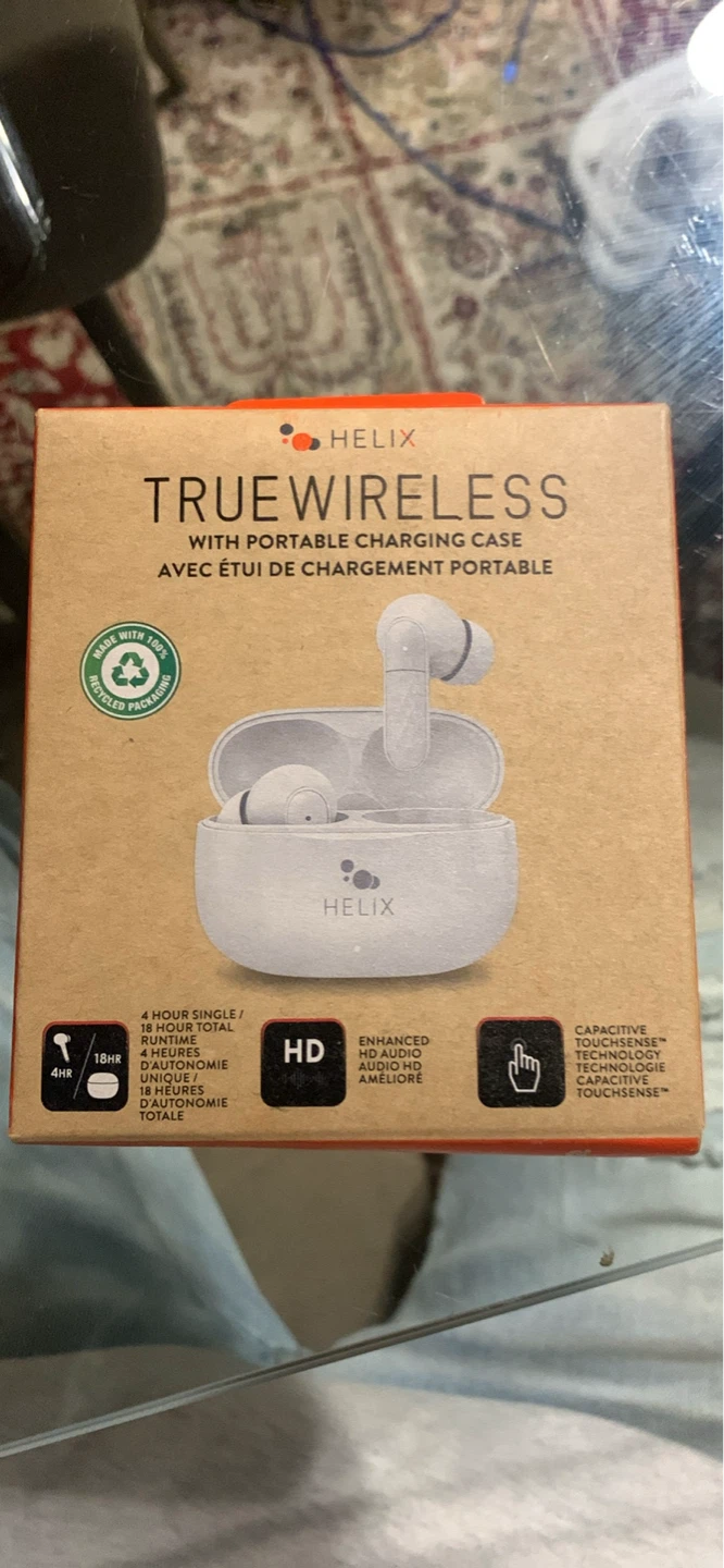 Helix True Wireless Earbuds with Portable Charging Case