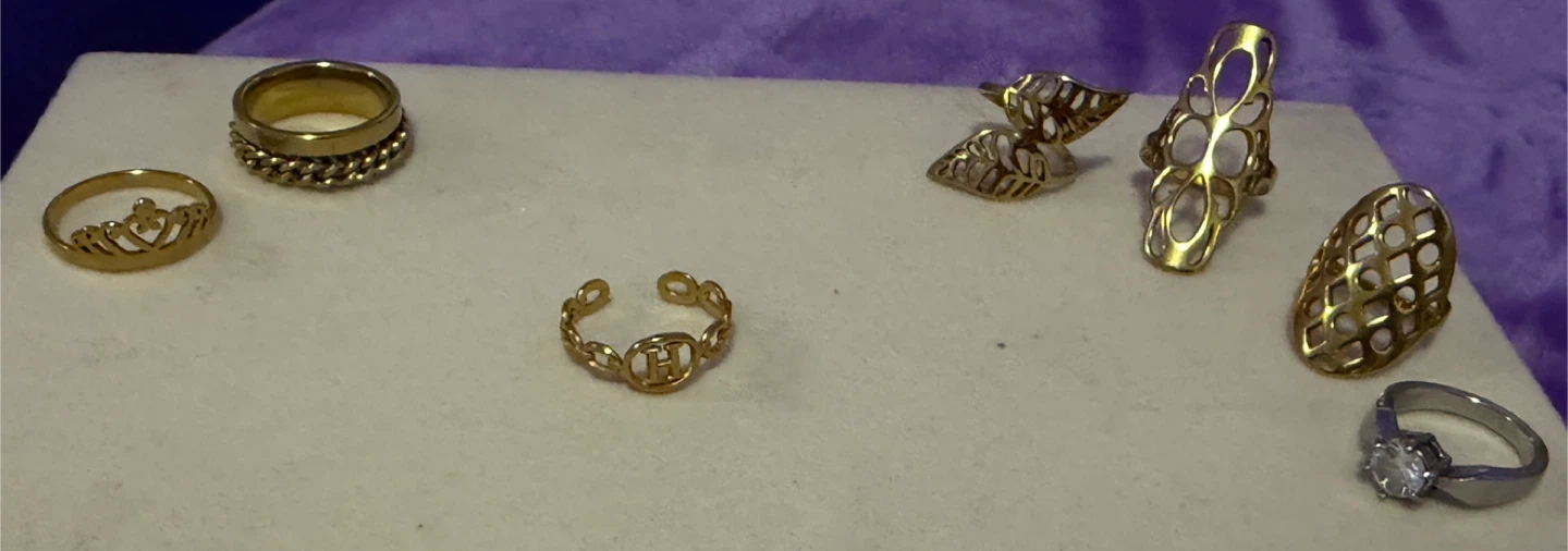 Assorted Gold Tone Rings Lot - photo 2