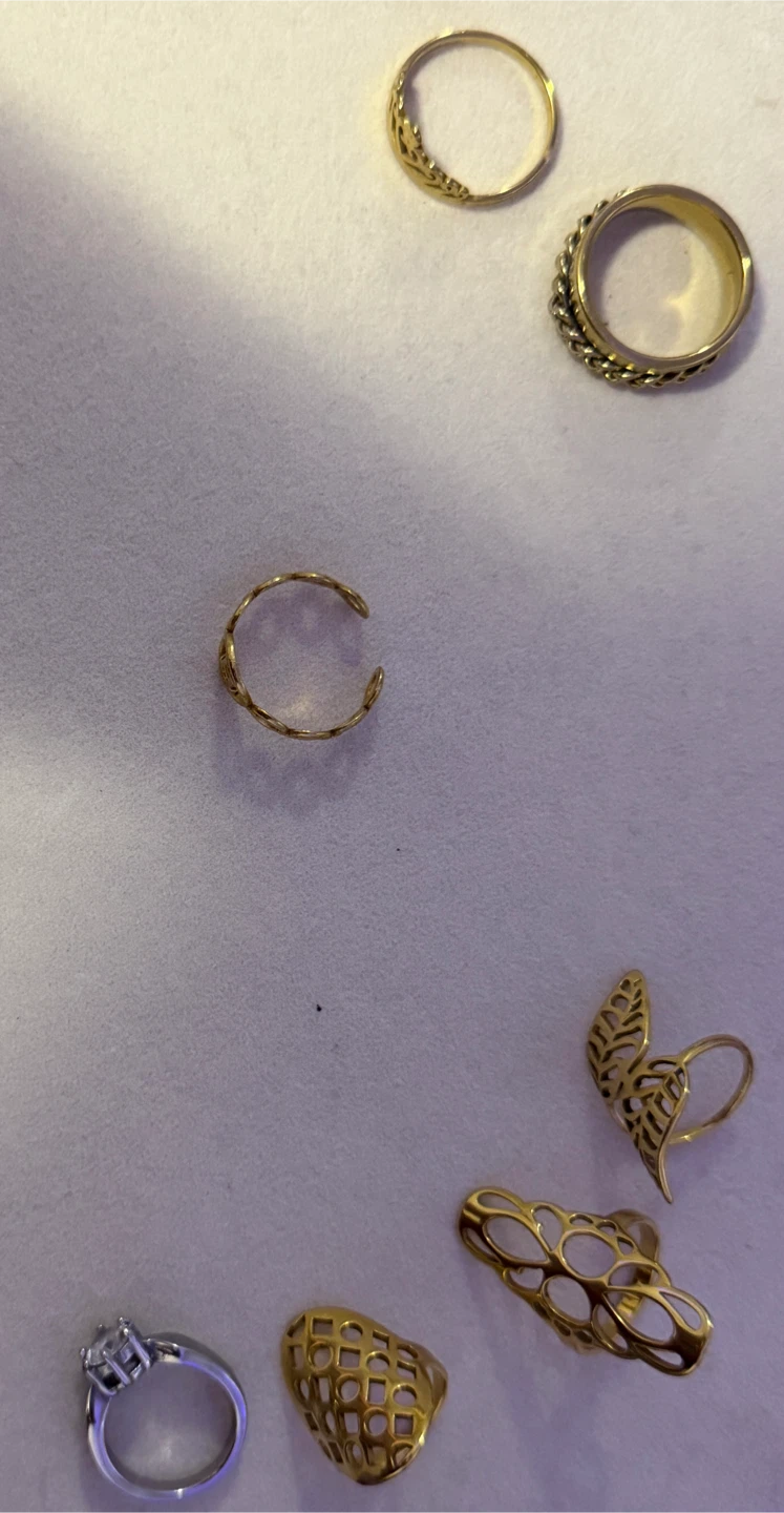 Assorted Gold Tone Rings Lot - photo 3