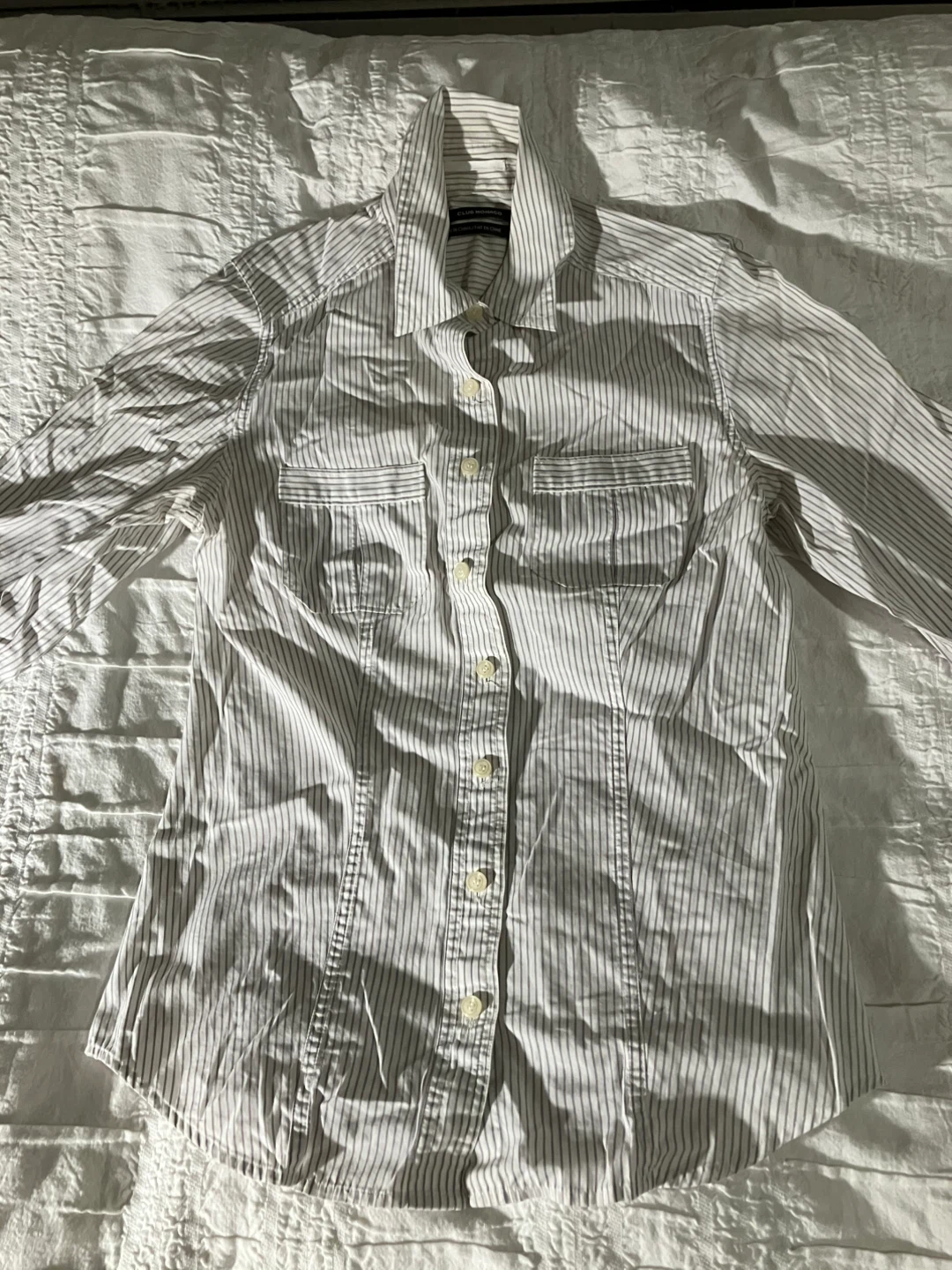 Club Monaco Striped Button-Up Shirt