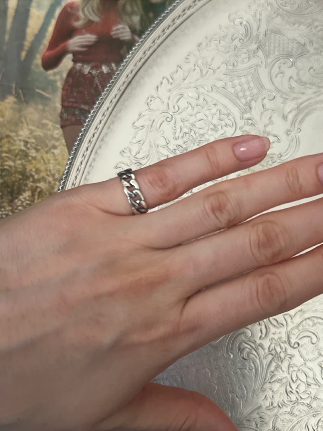 925 Silver Chain Link Ring