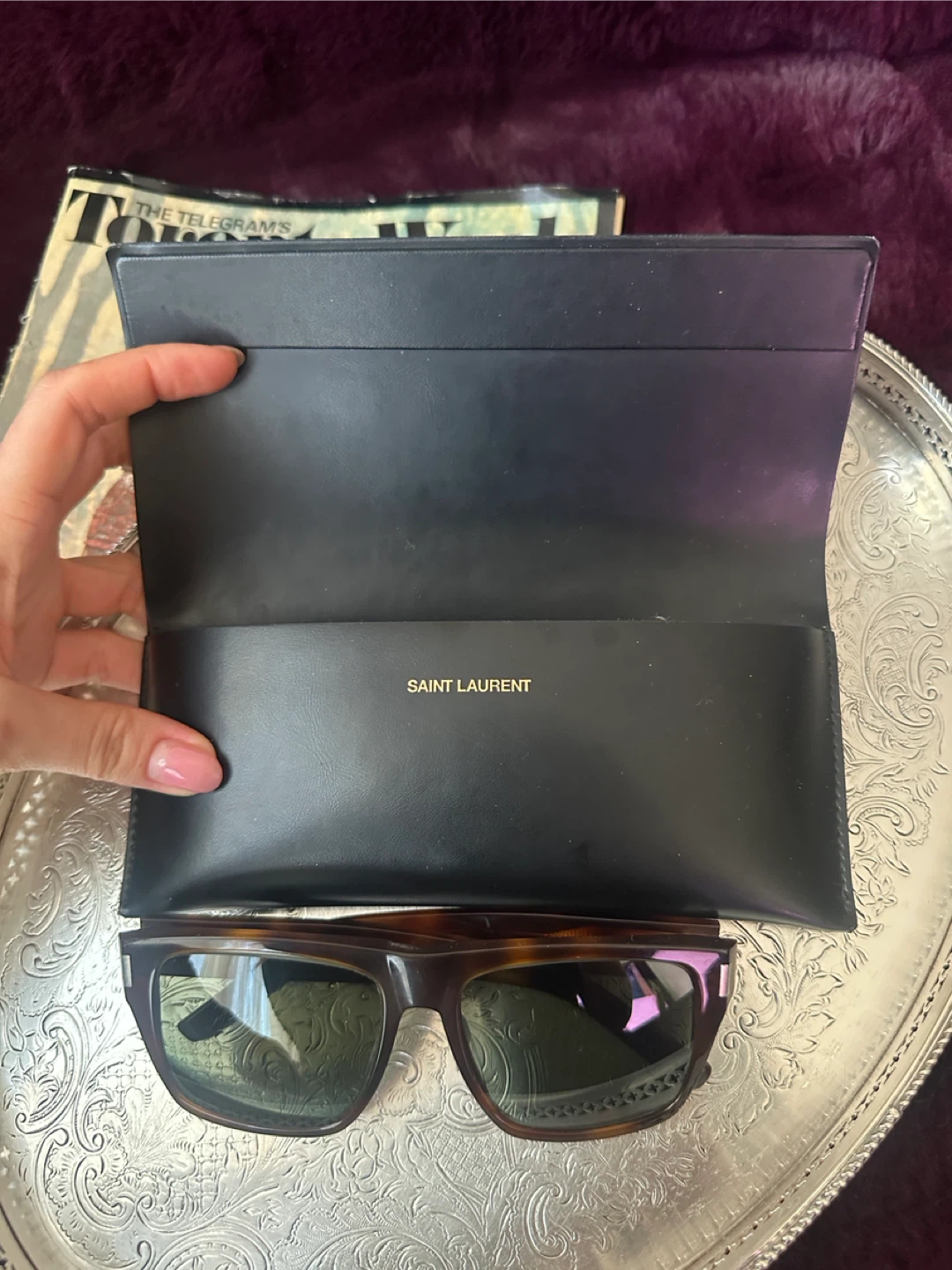 Saint Laurent Tortoiseshell Sunglasses