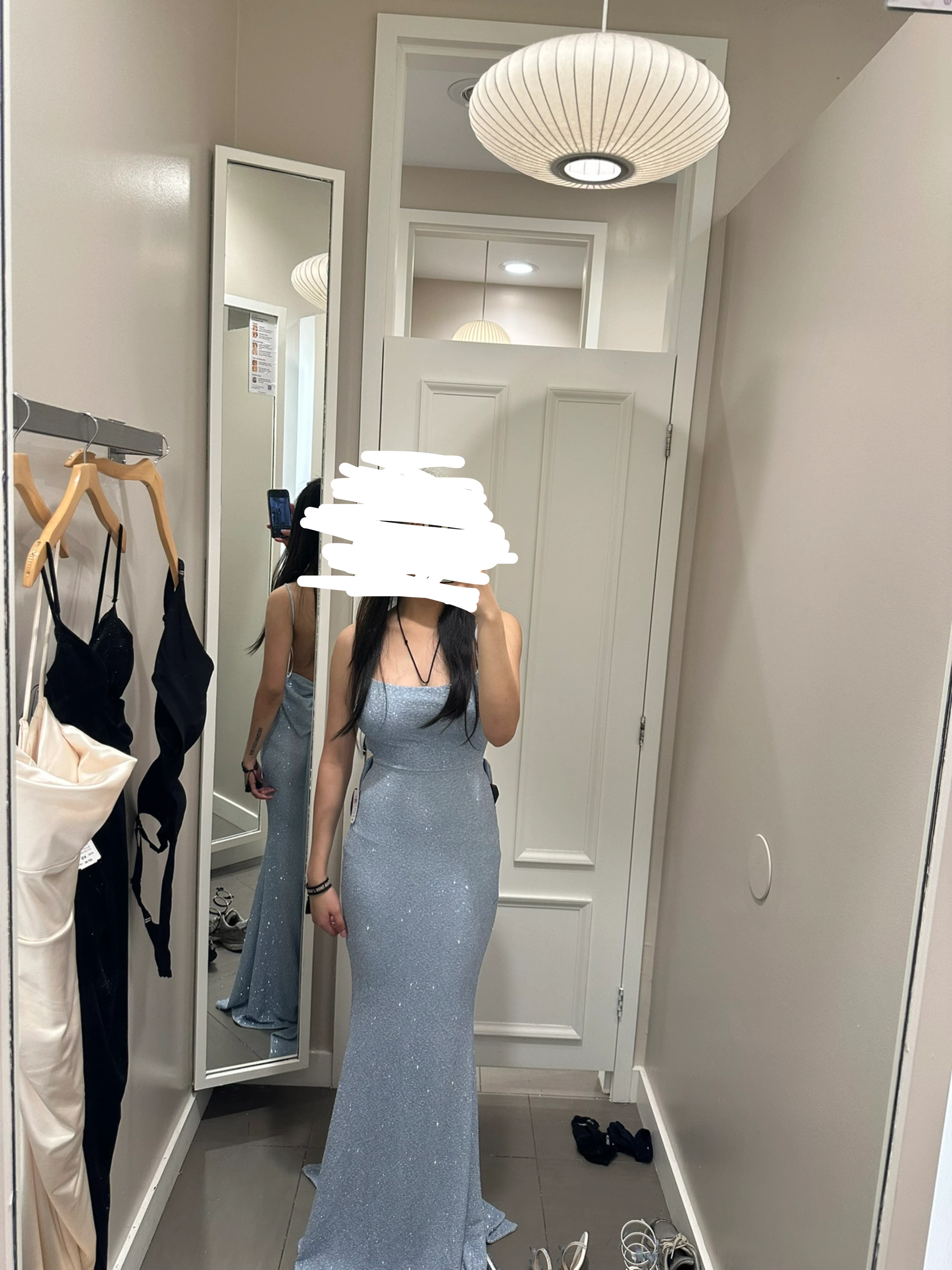 Blue glitter dress for prom - photo 2