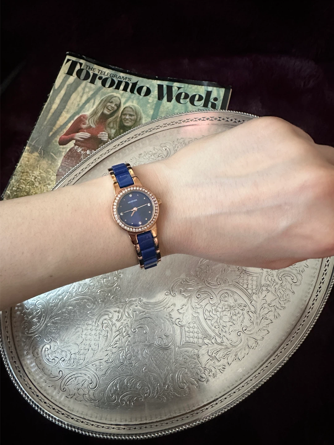 Sekonda Rose Gold & Blue Ladies Watch