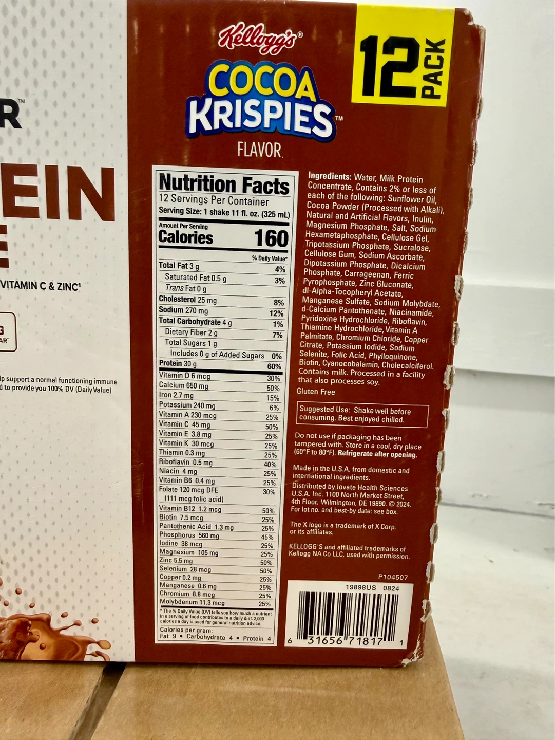 New Protein Shake Kellog's Cocoa Crispies (11 Fl Oz. / 12 pack) - photo 4