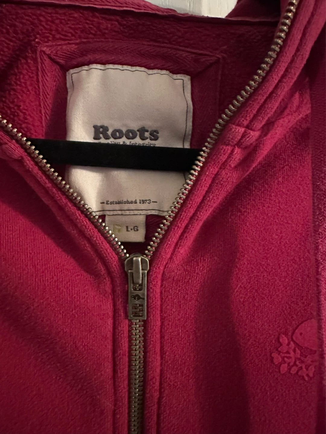 Roots Full Zip Hoodie - Red - Size L - photo 3