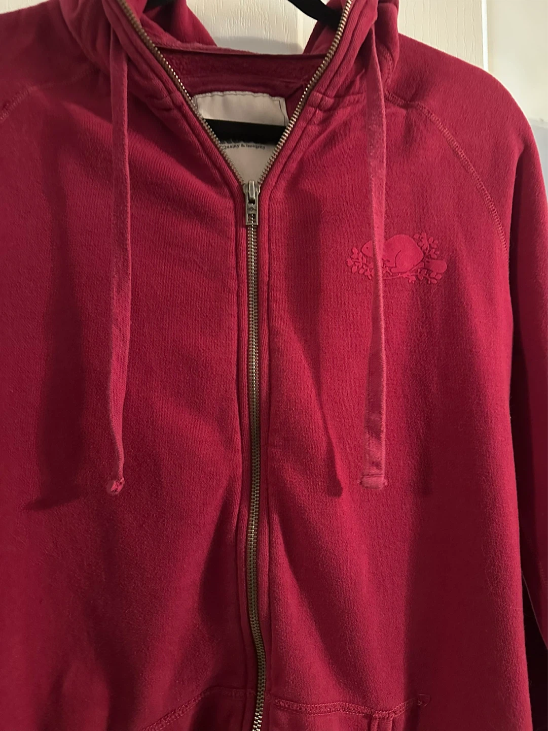 Roots Full Zip Hoodie - Red - Size L - photo 2