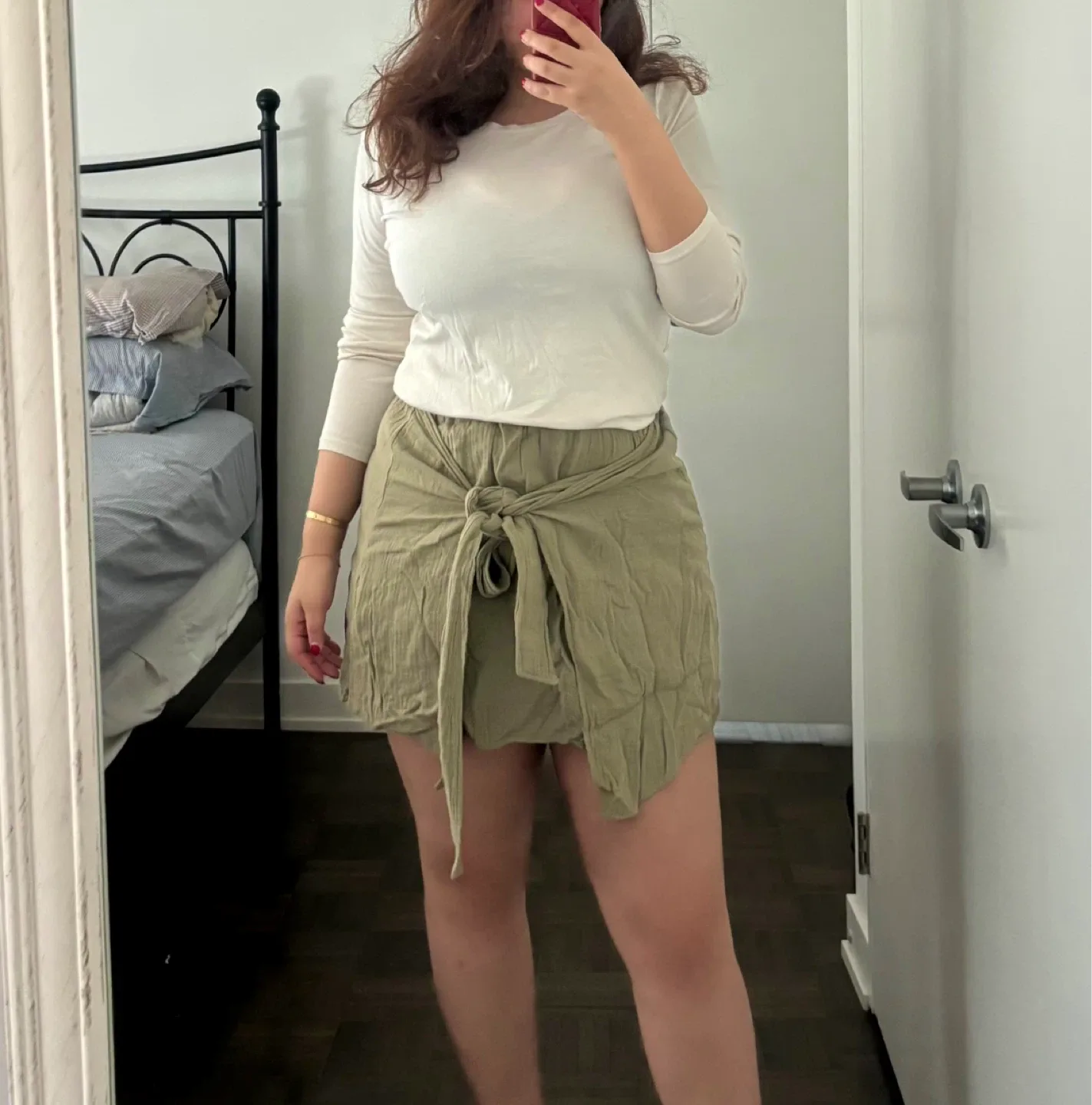 ZARA Tie Front Wrap Skirt