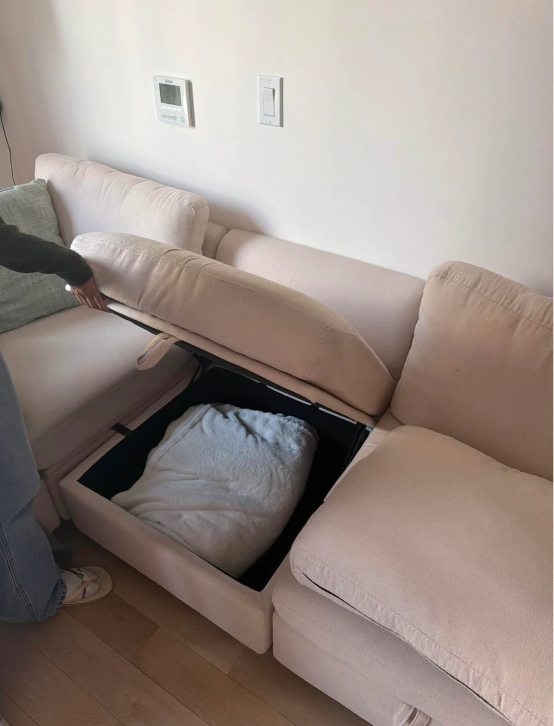 Sectional Sofa with Storage - Beige - photo 5