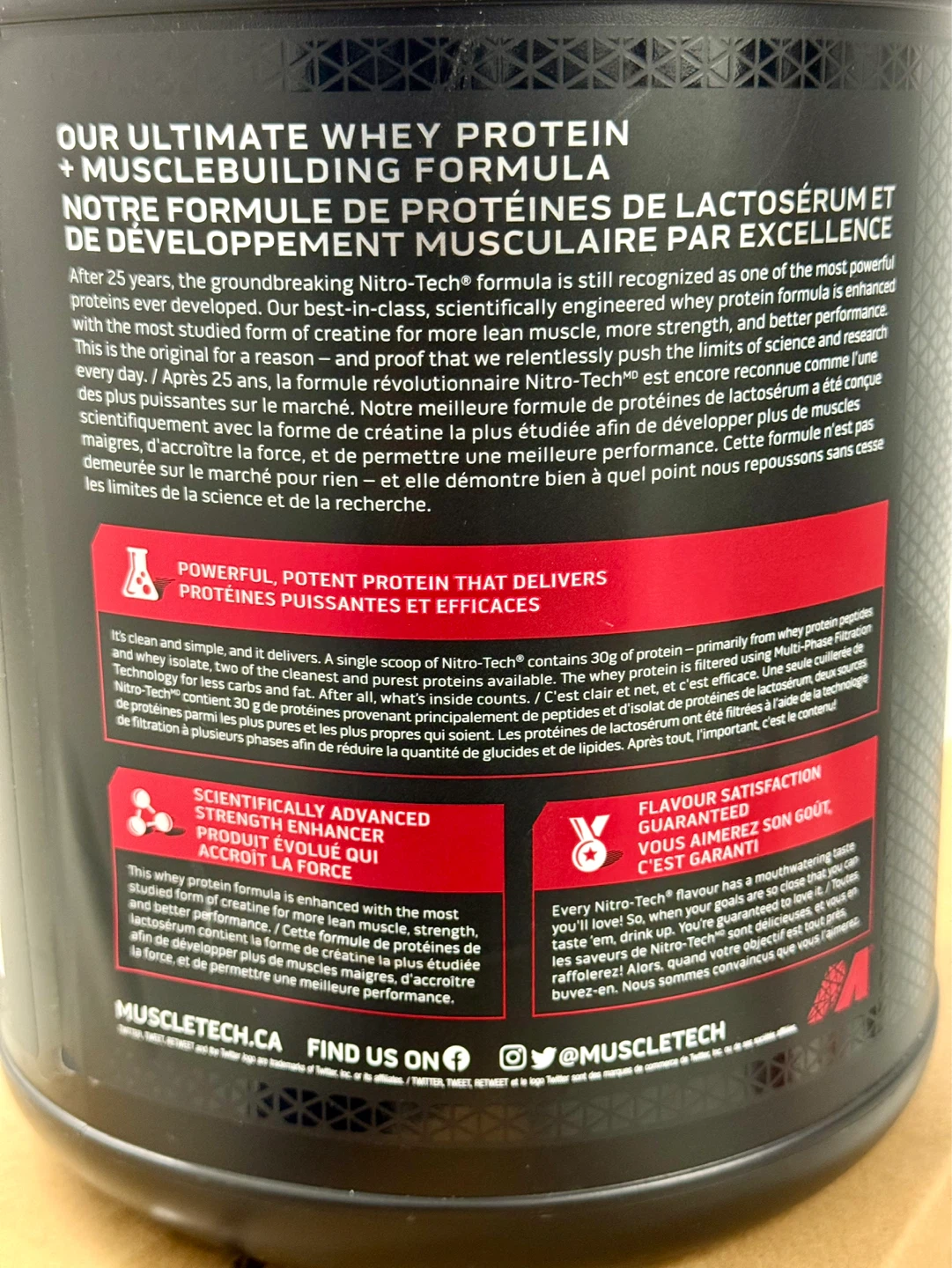 MuscleTech Nitro-Tech Whey Protein 5lbs - photo 3