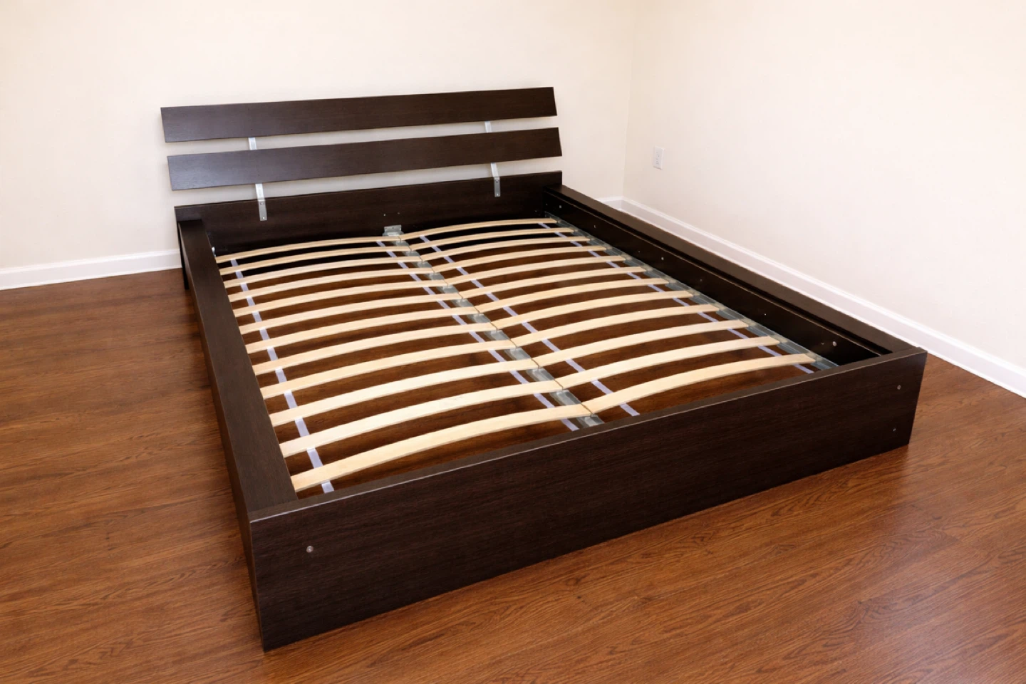 IKEA Queen Bed Frame + Spring Mattress - photo 2