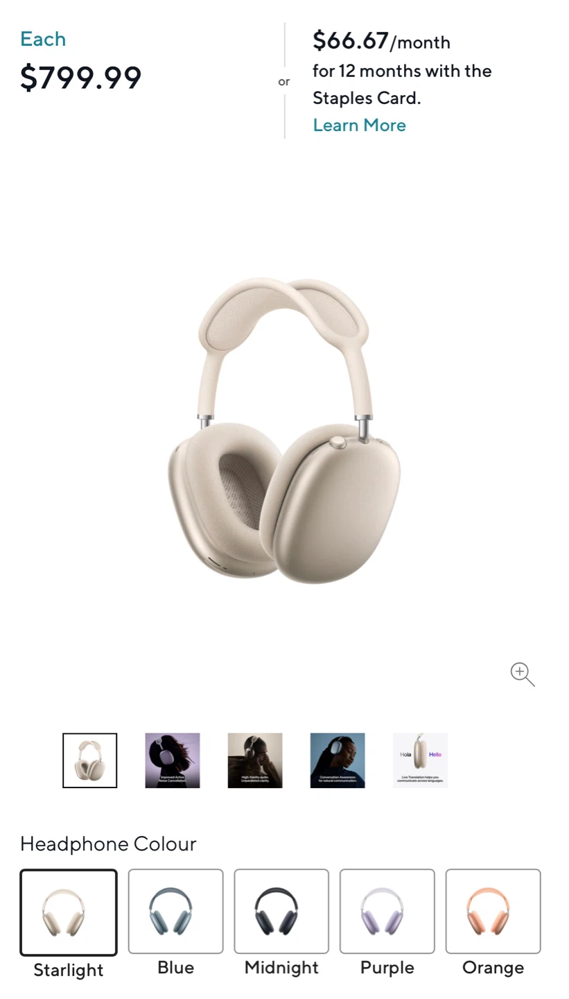 Apple AirPods Max headphones with Smart Case