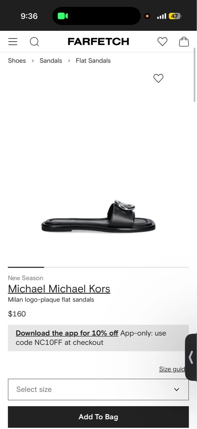 Michael Kors Black MK Slide Sandals - photo 4