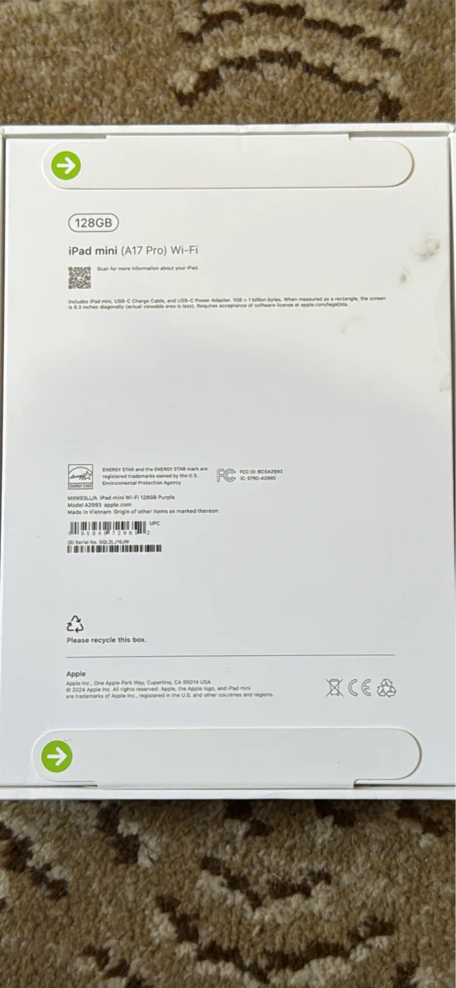 Apple iPad mini (A17 Pro) Wi-Fi 128GB Purple - photo 2
