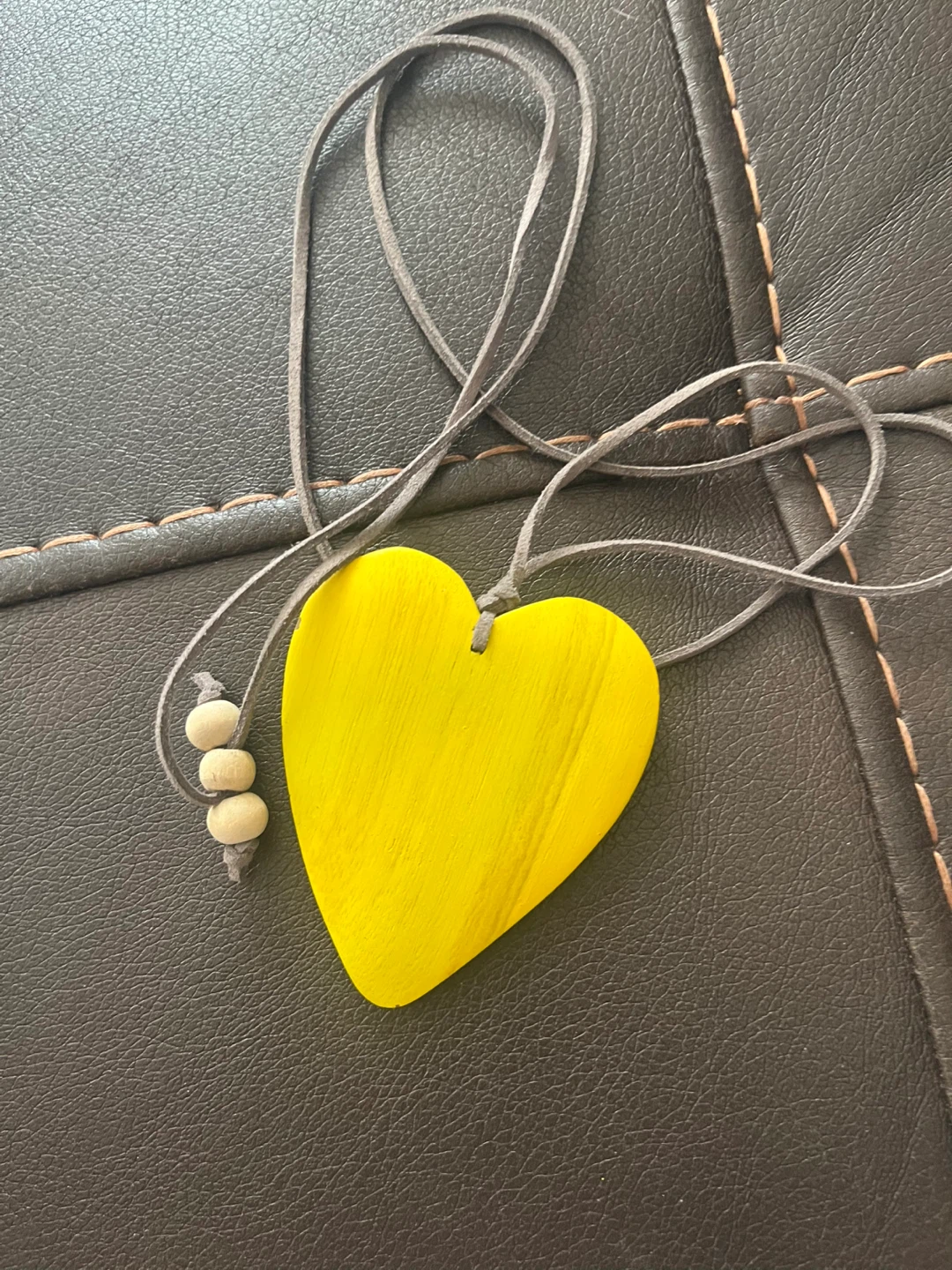 Yellow Heart Pendant Necklace