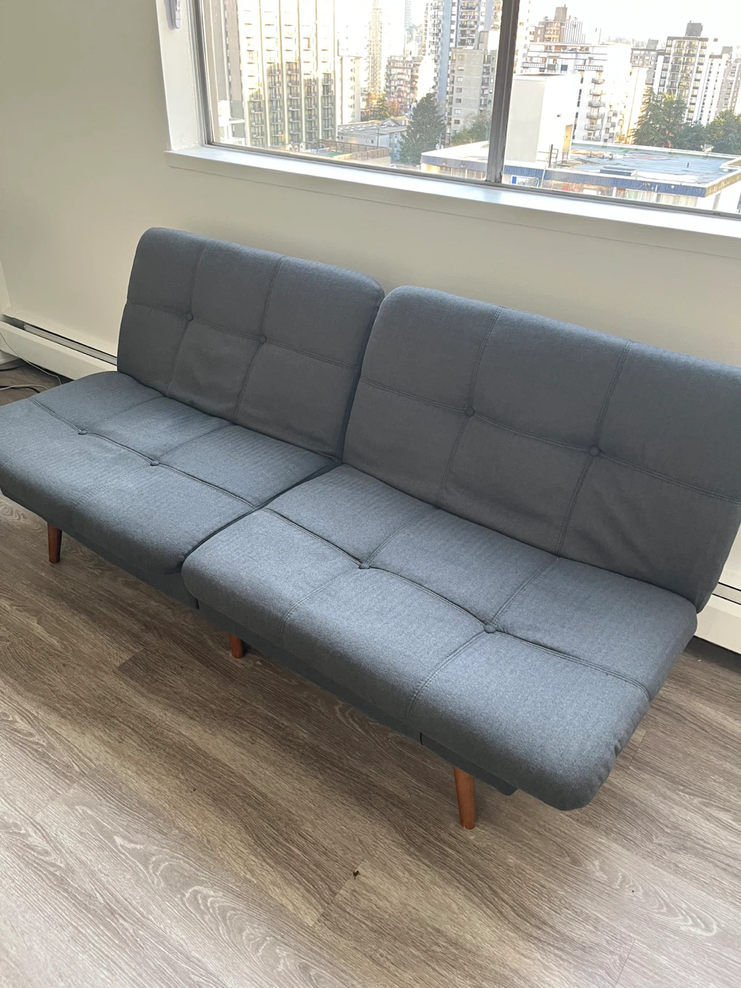 Grey Futon Sofa Bed - photo 4