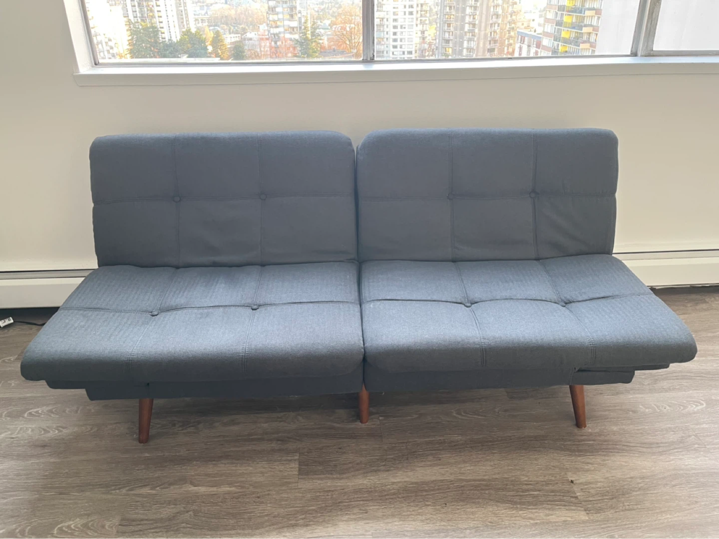 Grey Futon Sofa Bed - photo 2