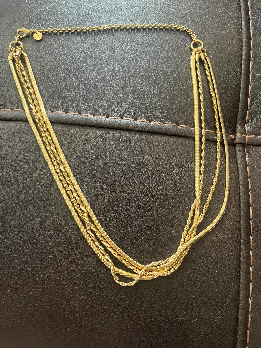 Talbots Gold Tone Multi-Strand Necklace