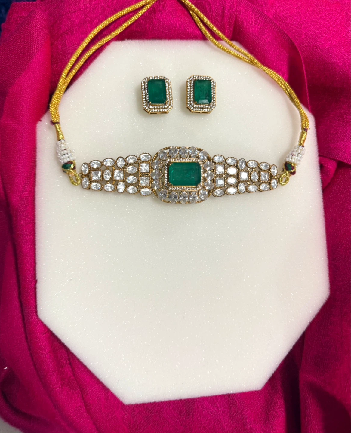 Indian Choker Necklace and Earring Set - photo 2