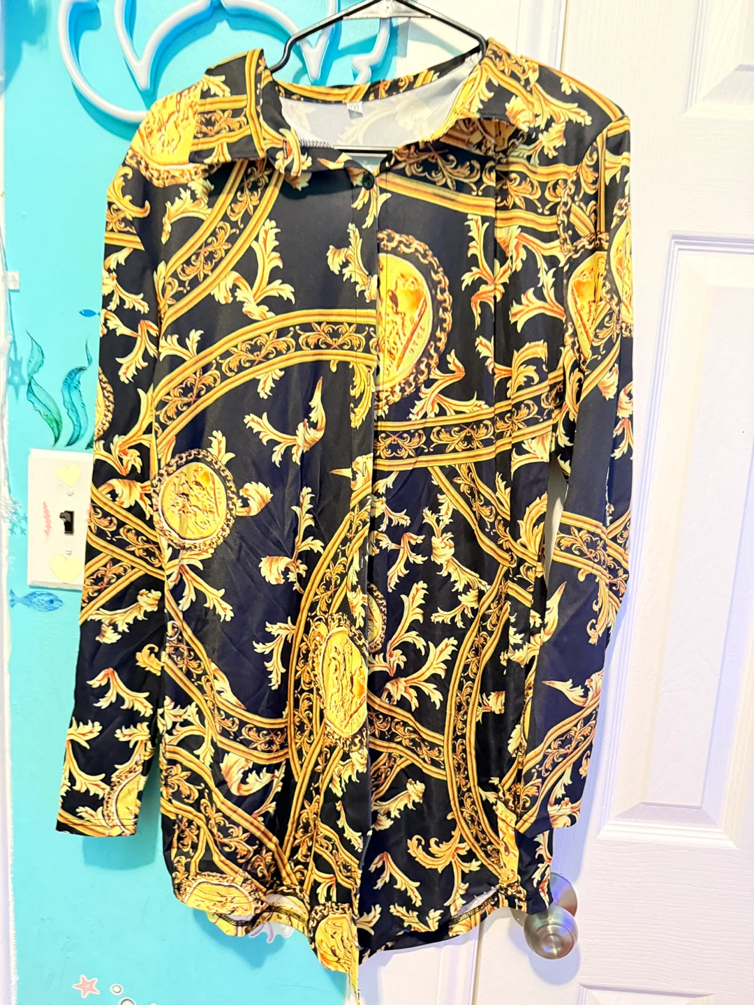 Women’s Print Button-Up Shirt XXL