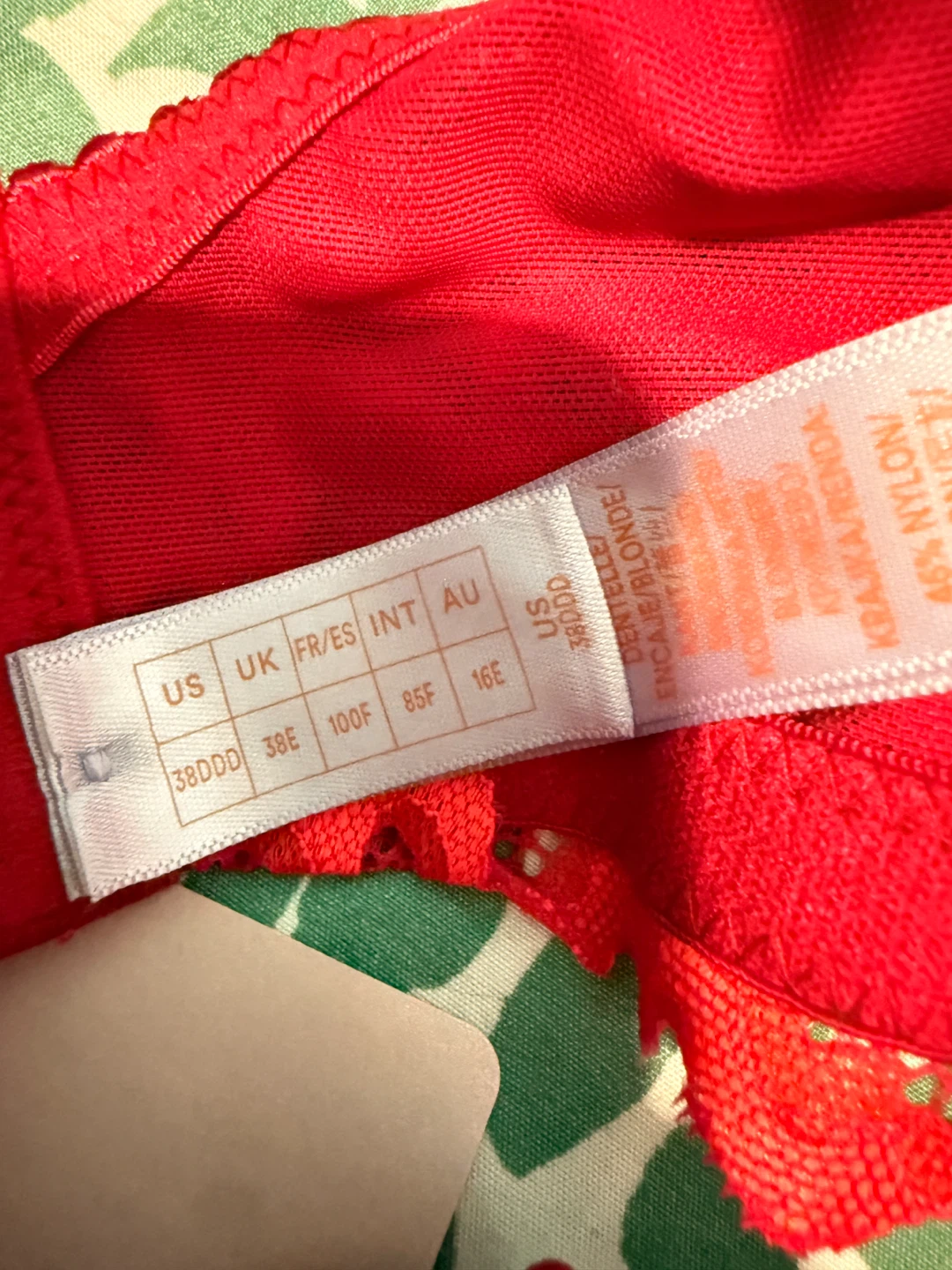 Fenty x Savage Lingerie Balconette Bra Red Size 38DDD - photo 4