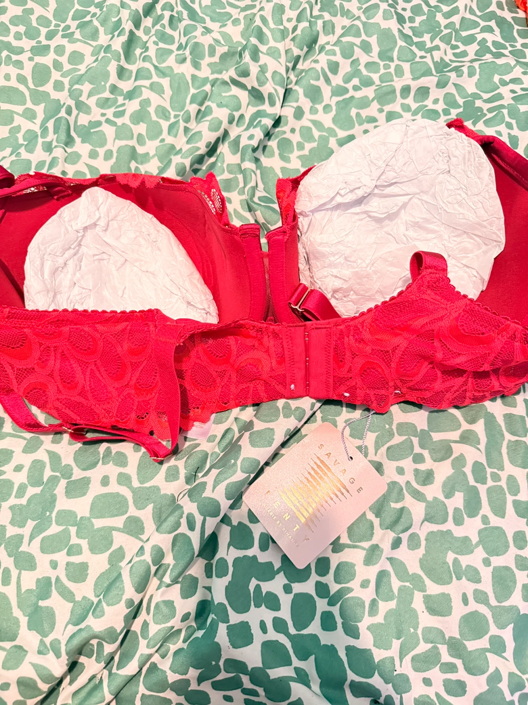 Fenty x Savage Lingerie Balconette Bra Red Size 38DDD - photo 2