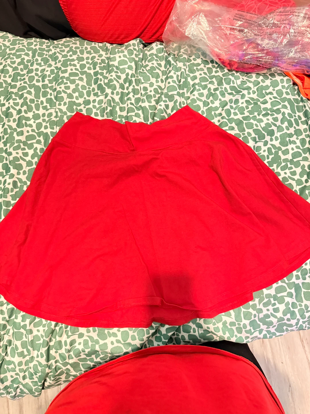 Red Skater Skirt Size L