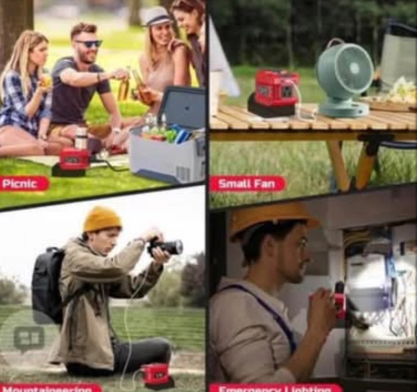 Red Portable Power Source with AC/USB Outlets - photo 2