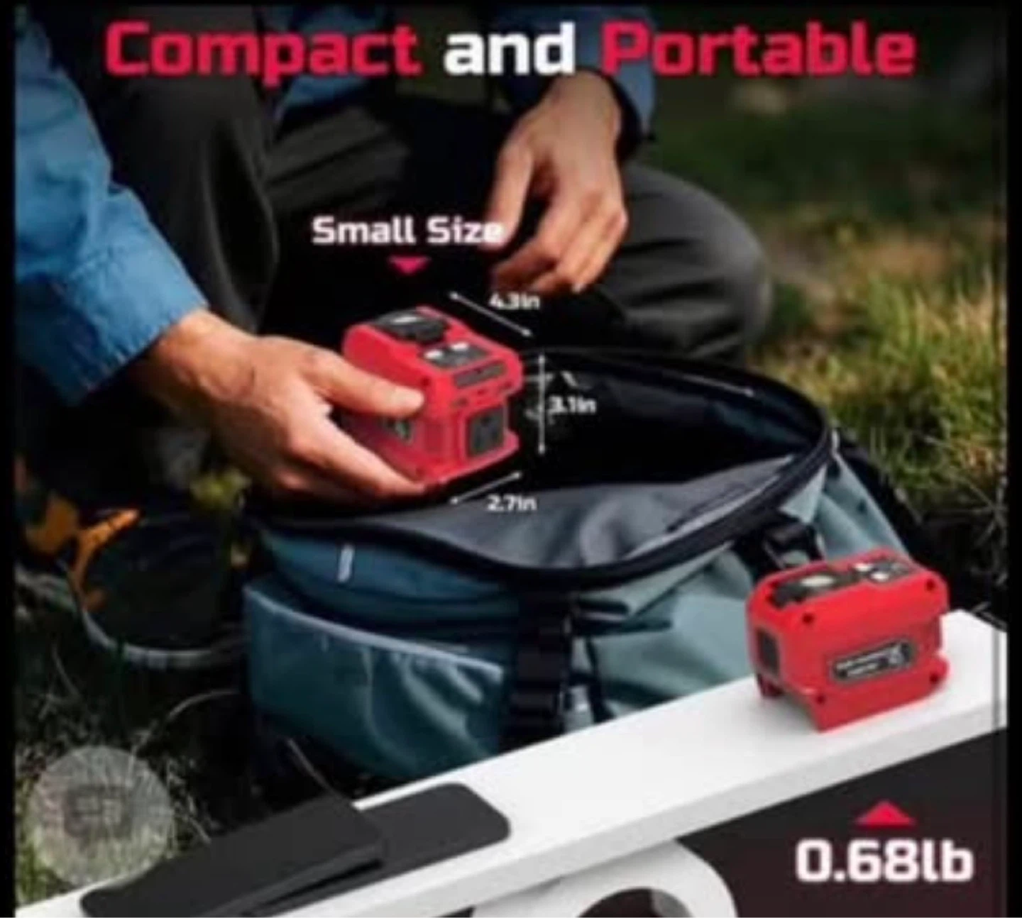 Red Portable Power Source with AC/USB Outlets - photo 5