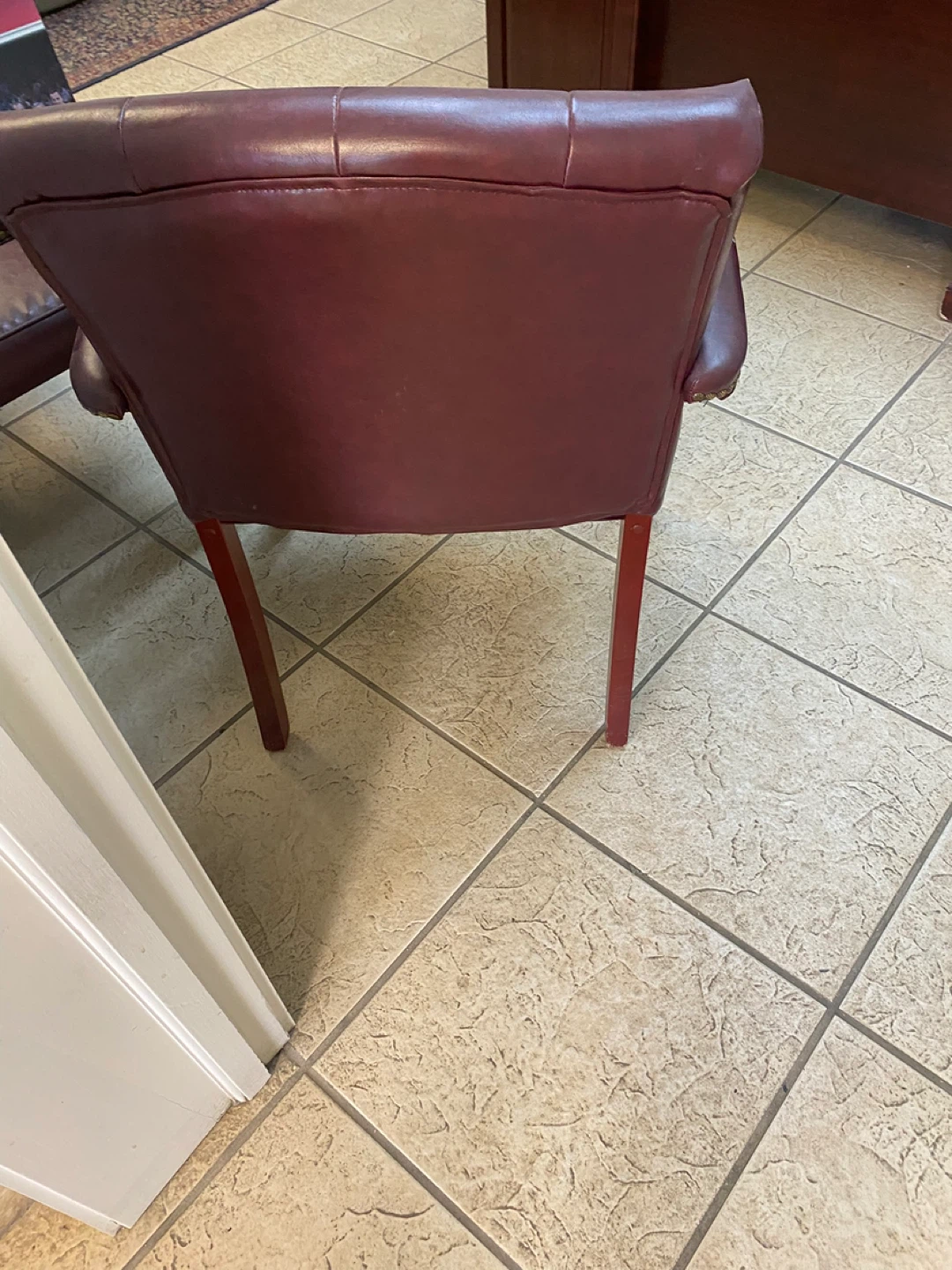 Maroon Tufted Executive Office Chairs 3 In Total - photo 3