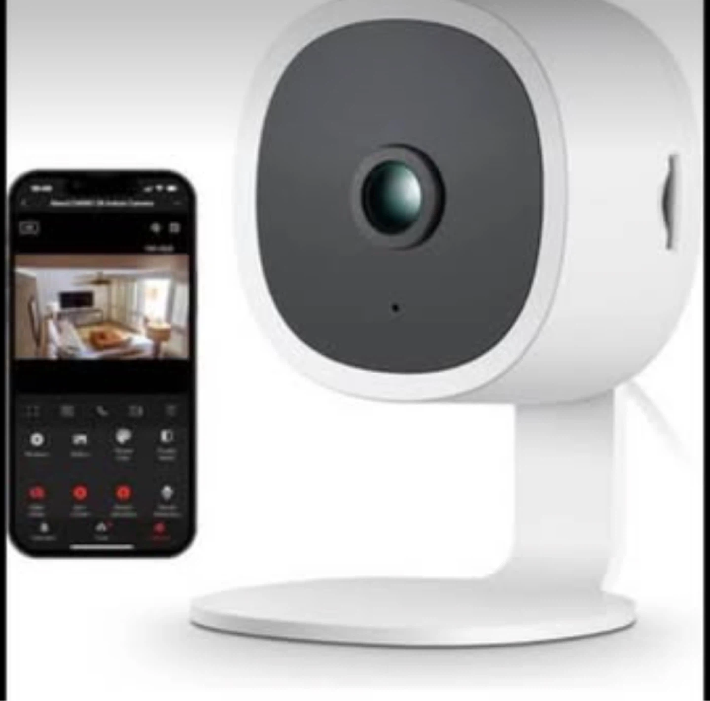 2K Smart Home Security Camera with Night Vision and 2-Way Audio