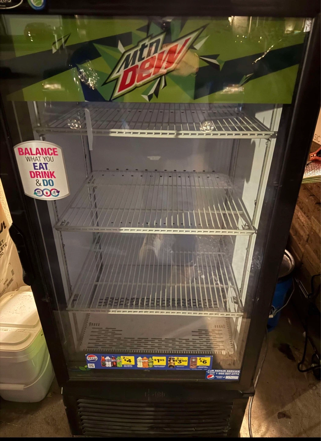 Mountain Dew Display Refrigerator