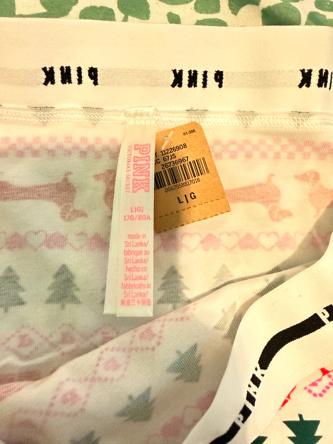 Victoria's Secret PINK Women's L Christmas Dachshund Print Panty - photo 2