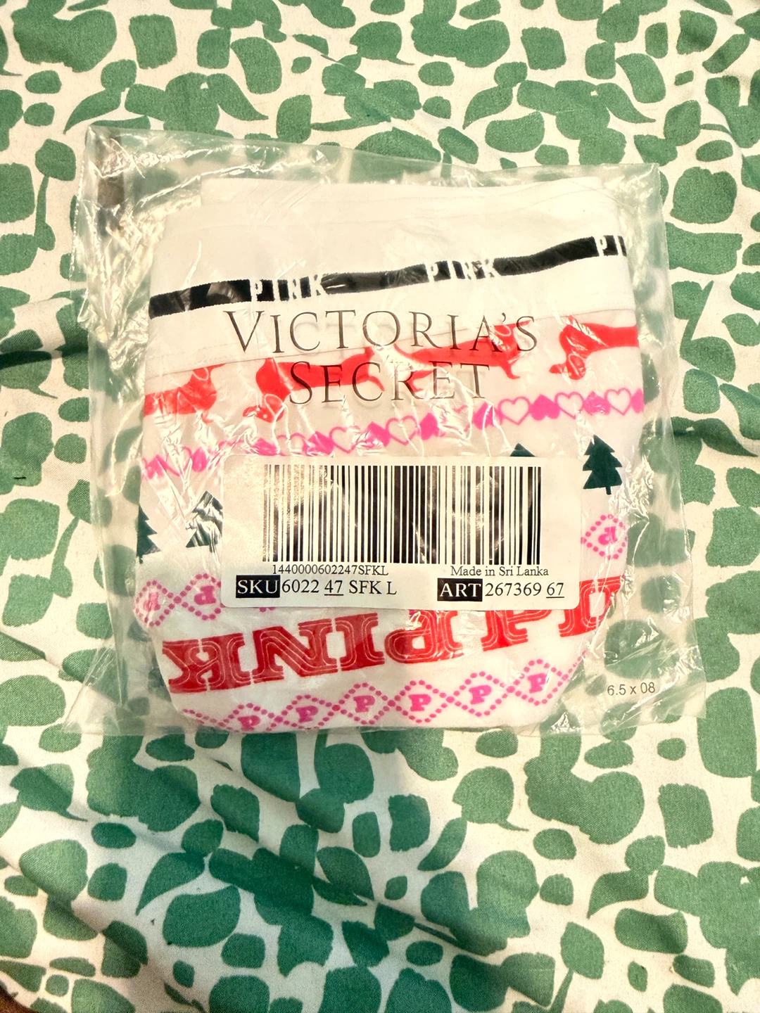 Victoria's Secret PINK Women's L Christmas Dachshund Print Panty - photo 3