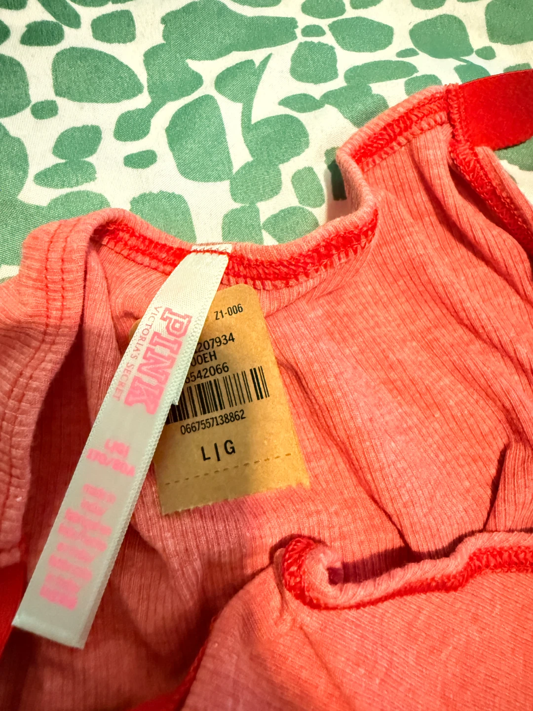 Victoria's Secret PINK Ribbed Bikini Panty Large Coral - photo 2